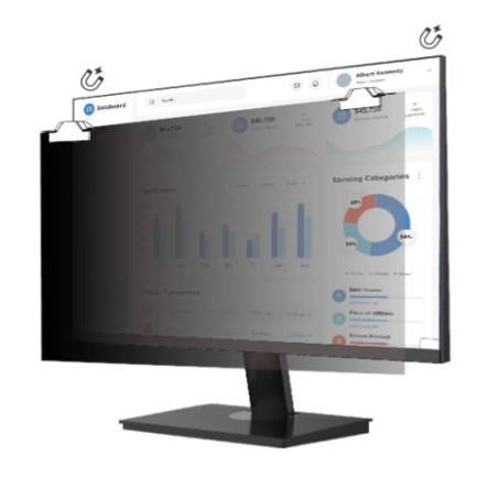 Filtro privacy v7 magnetico per monitor 24" opaco/lucido [ps240wam]