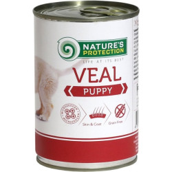 Cibo per cani nature's protection puppy veal - wet food for