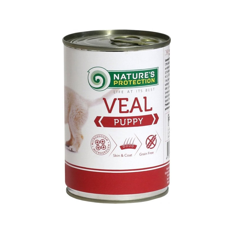Cibo per cani nature's protection puppy veal - wet food for