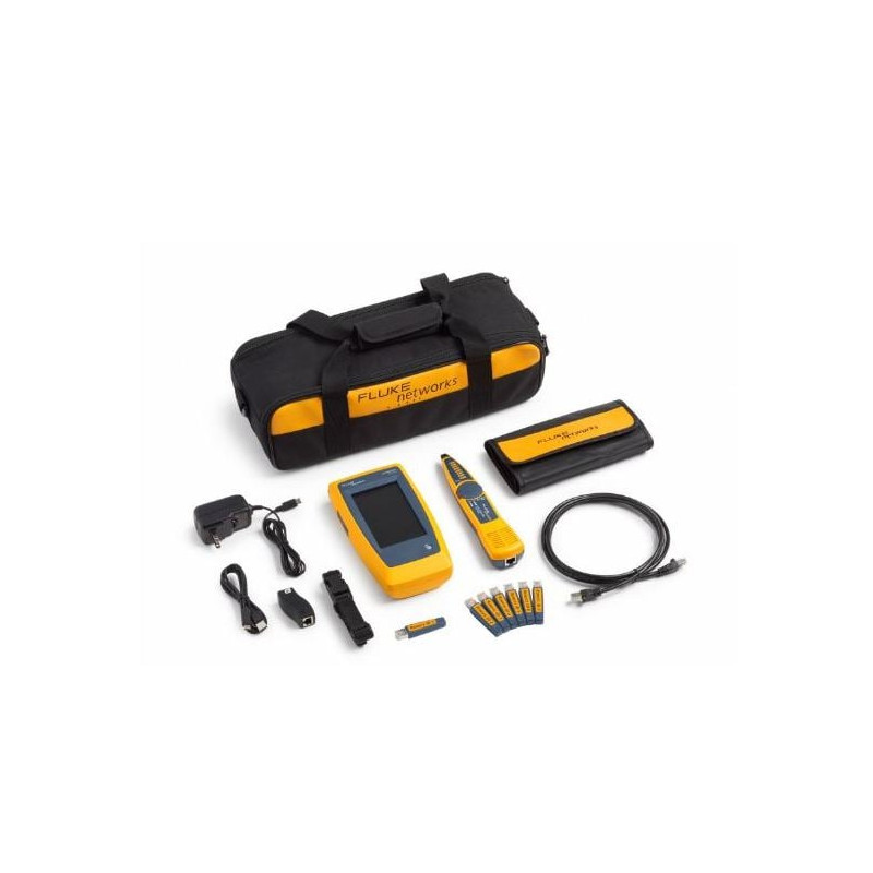 Kit tester di rete fluke networks per cavi e rete [liq-duo-kit-h6-eu]