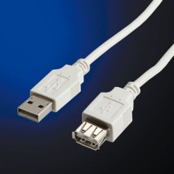 Cavo roline usb2.0 cable, a - a, m/f, 1.8m [s3112]