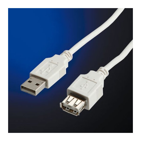 Cavo roline usb2.0 cable, a - a, m/f, 1.8m [s3112]