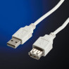 Cavo roline usb2.0 cable, a - a, m/f, 1.8m [s3112]