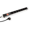 Multipresa secomp value 19" 1u con interruttore e 7 prese 1.8m