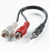 Cavo di collegamento audio value jack da 3.5mm a 2xrca 0.2m nero