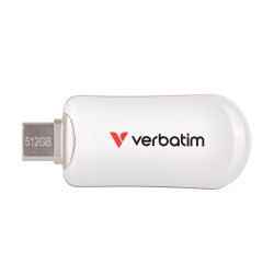 Pen drive 512gb verbatim plectra usb-c 3.2 bianco [30231]