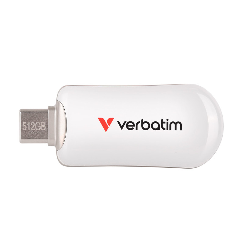 Pen drive 512gb verbatim plectra usb-c 3.2 bianco [30231]