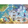Puzzle clementoni disney mappa della storia: frozen 70x50cm multicolore