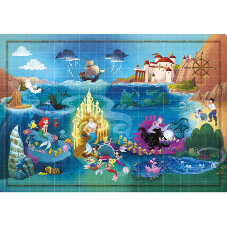 Puzzle clementoni disney mappa della storia: la sirenetta 69x50cm