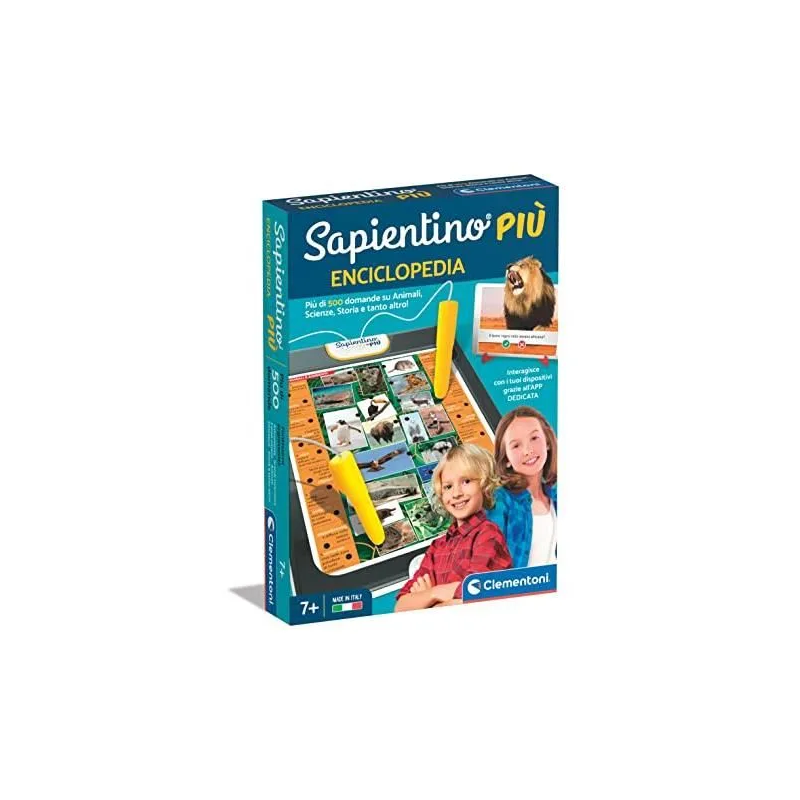 Gioco educativo clementoni enciclopedia 500 domande/7+/27.8x6x39.6cm/multicolore