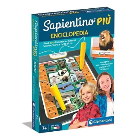 Gioco educativo clementoni enciclopedia 500 domande/7+/27.8x6x39.6cm/multicolore