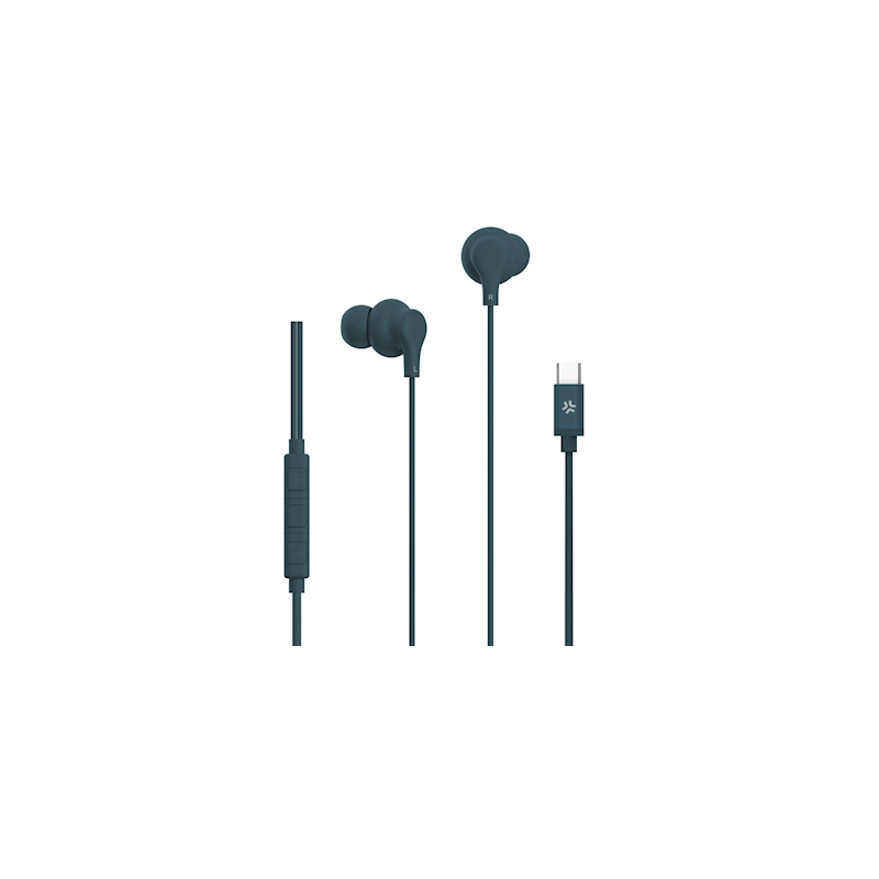 Auricolari celly usb-c stereo wired con filo blu [up1600typecbl]