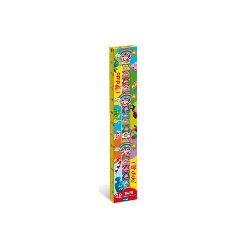 Dido - salsiciotti da 50gr, colori basic e glitter - 22pz