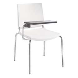 Seduta attesa unisit atenea att con tavoletta scrittoio bianco [att/bi]