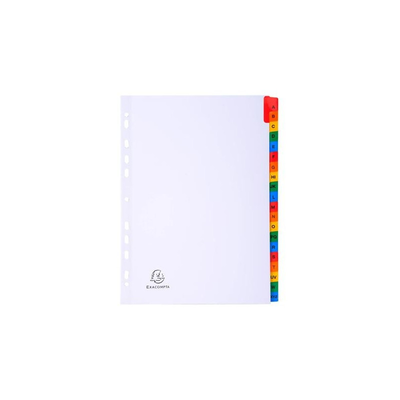 Divisori exacompta 1111e alfabetico a-z/a4 in cartoncino 160gr/mq