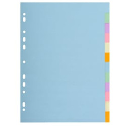 Divisori exacompta 1612e pastel a4 neutri 12 tasti in cartoncino