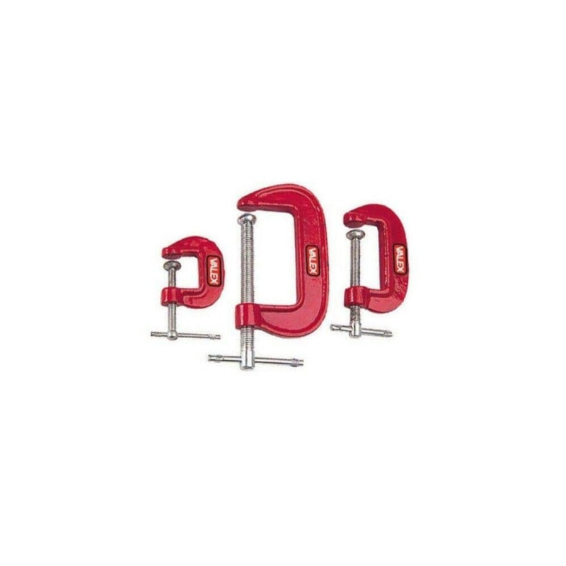 Set morsertti valex 1454573 a c con serraggio a vite 3pz rosso [1454573]