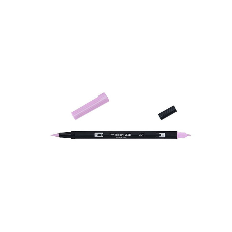Pennarello tombow abt dual brush 673 2 punte orchidea/nero [pabt-673]