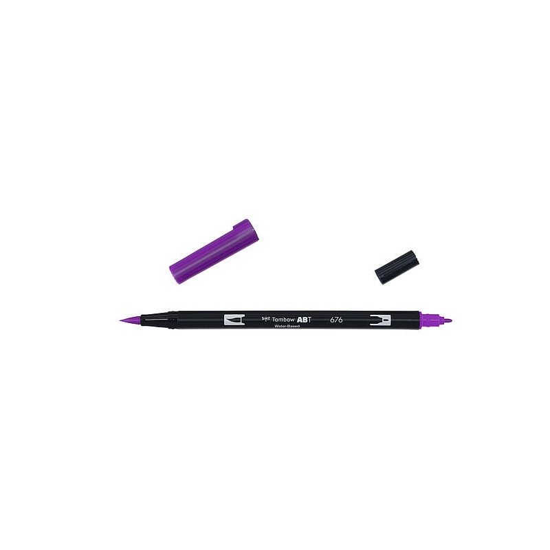 Pennarello tombow abt dual brush 676 2 punte viola reale [pabt-676]
