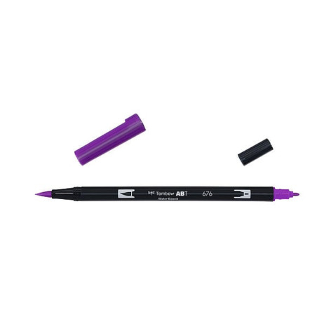 Pennarello tombow abt dual brush 676 2 punte viola reale [pabt-676]