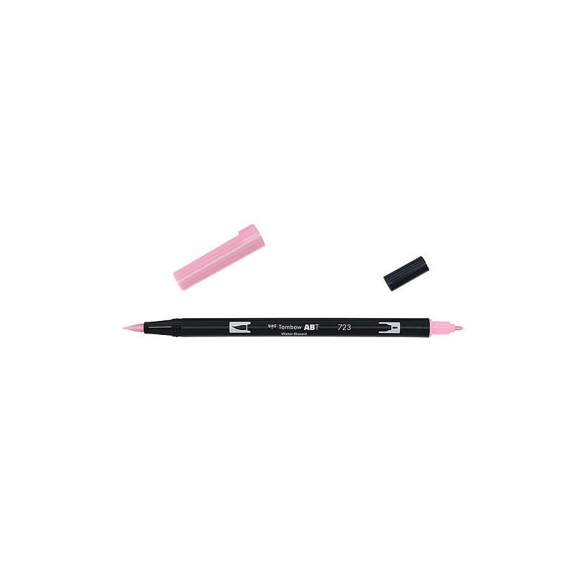 Pennarello tombow abt dual brush 723 2 punte rosa [pabt-723]