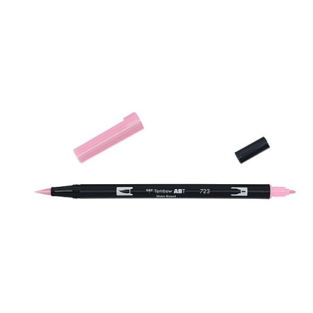 Pennarello tombow abt dual brush 723 2 punte rosa [pabt-723]