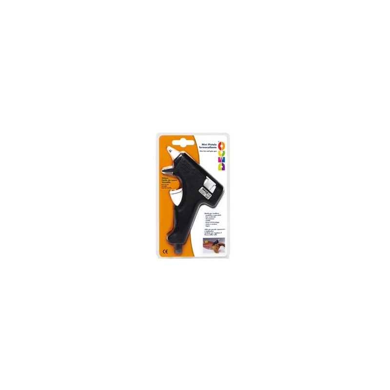 pistola deco mini per colla a caldo 20w 2 stick 8mm inclusi nero