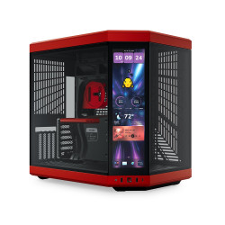Case hyte y70 touch infinite (nero/rosso, tempered glass x2) [cs-hyte-y70tti-rb]