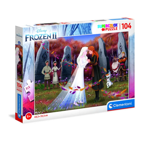 Puzzle clementoni disney 25719 frozen 2 super 104pz 48.5x33.5cm multicolore