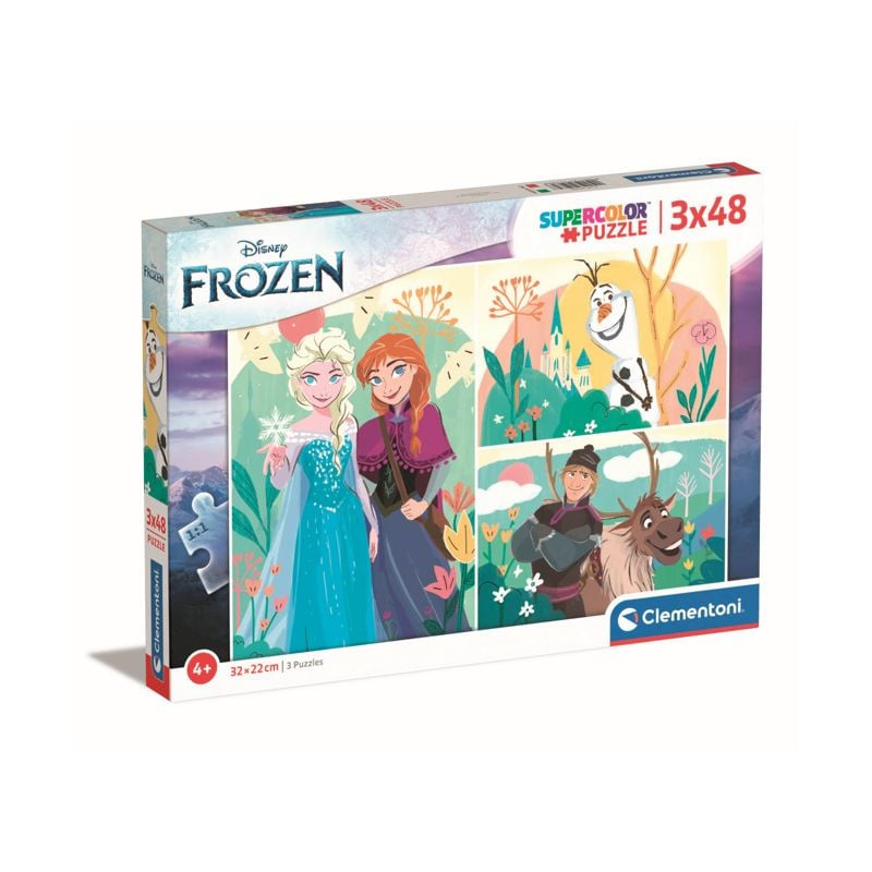 Puzzle clementoni 25284 disney frozen 2 supercolour 3x48pz 26.8x18.3cm