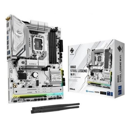 Scheda madre asrock b860 steel legend 1xthunderbolt atx 4xddr5 nero