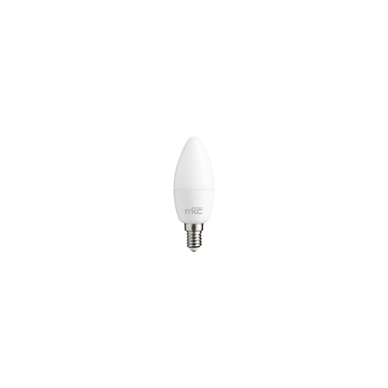 Lampadina led mkc candela 5.5w e14 3000k luce bianca calda bianco