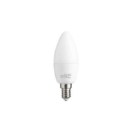 Lampadina led mkc candela 5.5w e14 3000k luce bianca calda bianco