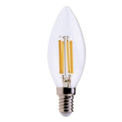 Lampadina led mkc filolamp candela 6w e14 4000k luce bianca naturale