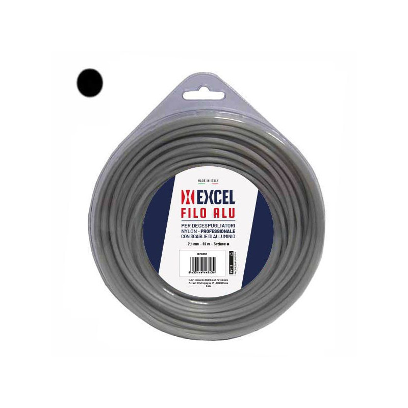 Filo nylon tondo excel 12189 alu 2,7mm 60m