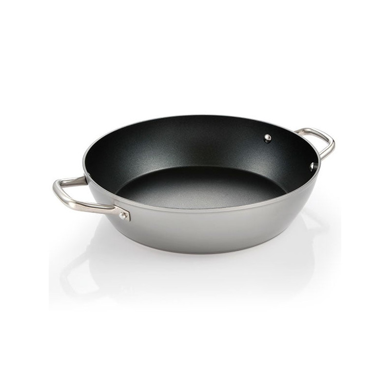 Padella profonda tescoma grandchef+ con 2 manici 28cm nero [606958]
