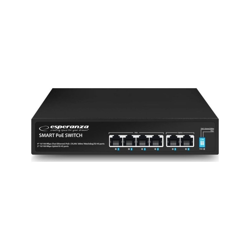 Switch esperanza ens105 6-port poe 10/100 60w [ens105]