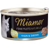 Cibo umido miamor feine filets naturell tonno con gamberetti per