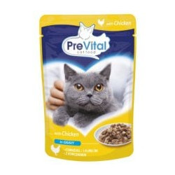 Cibo umido prevital cat food mix 4 flavors pollo per gatti