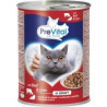 Cibo umido prevital cat food with beef and liver in sauce per gatti
