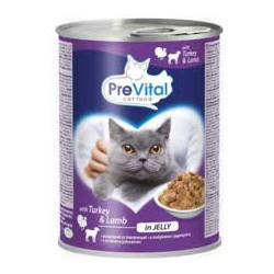 Cibo umido prevital cat food with lamb and turkey in jelly per gatti