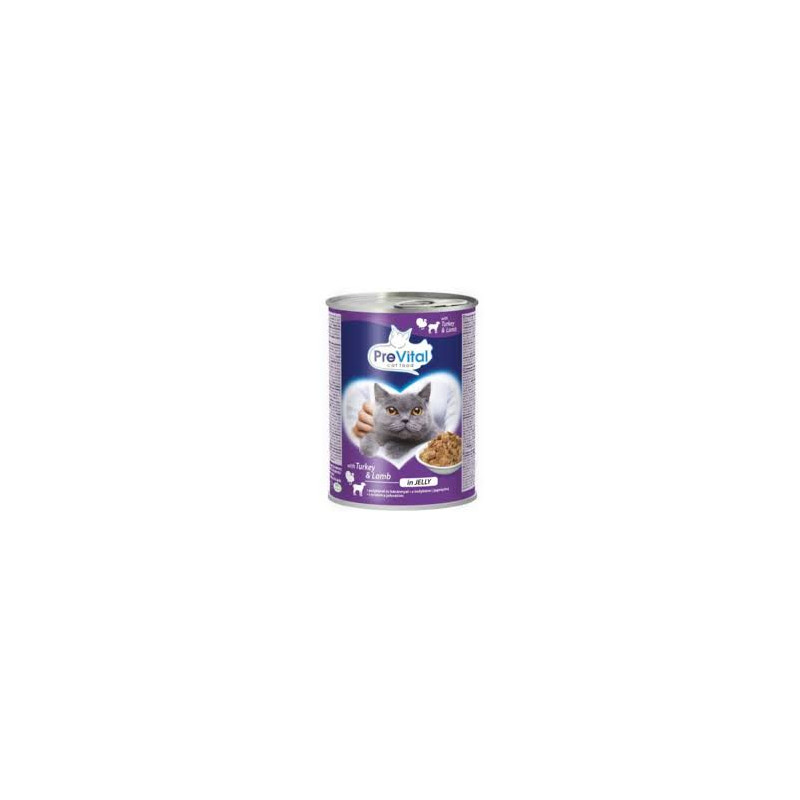 Cibo umido prevital cat food with lamb and turkey in jelly per gatti