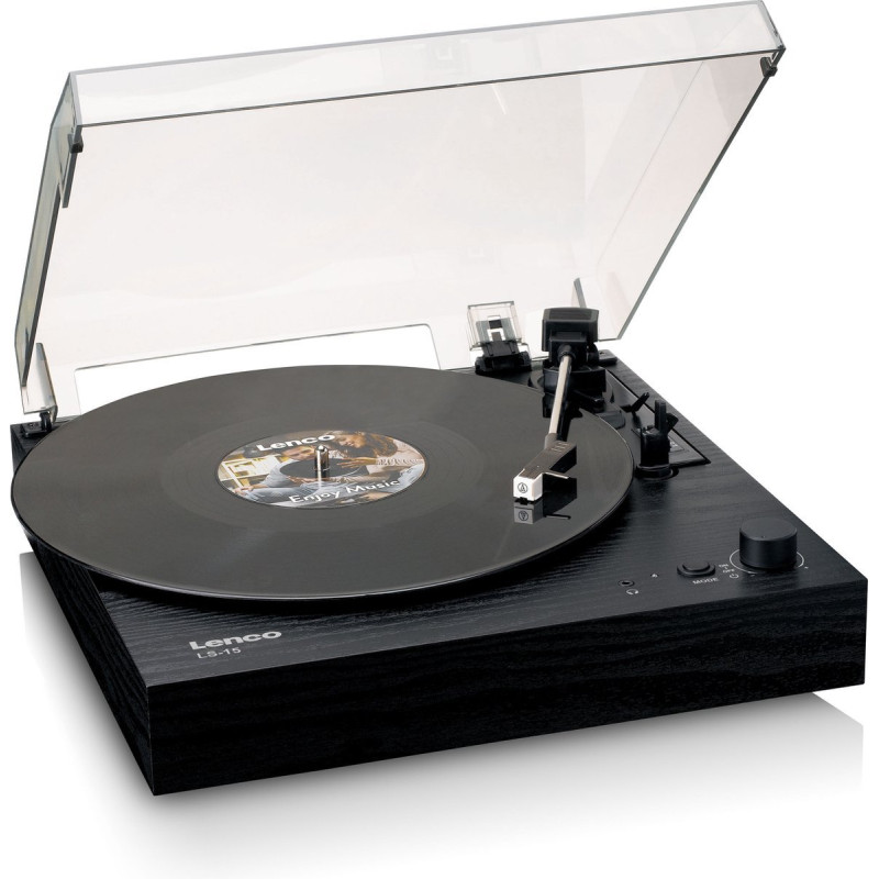 Giradischi lenco ls-15bk con bluetooth nero [ls15]