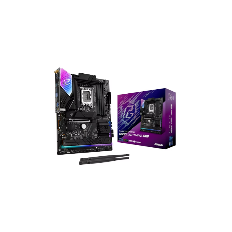 Scheda madre asrock phantom gaming b860 intel atx 4x ddr5 lga 1851