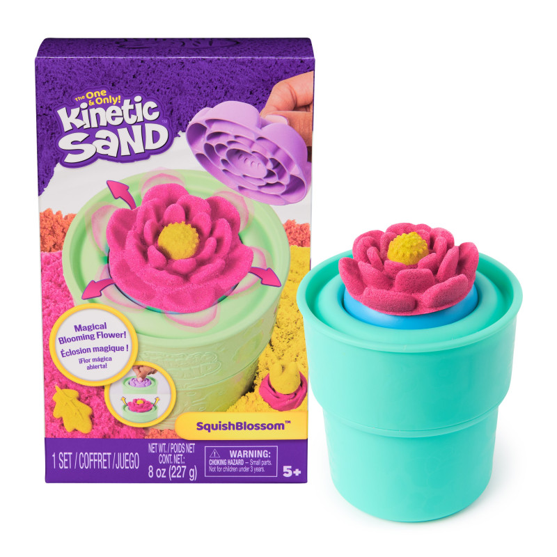 Gioco creativo spin master kinetic sand il fiore magico squishblossom