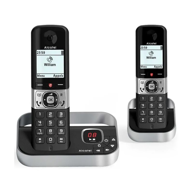 Telefono cordless alcatel f890 voice duo senza fili nero [atl1422122]