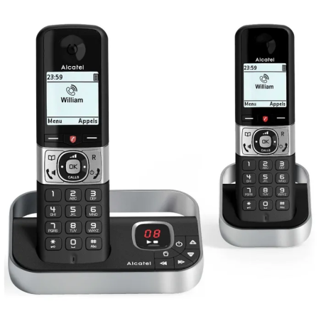 Telefono cordless alcatel f890 voice duo senza fili nero [atl1422122]