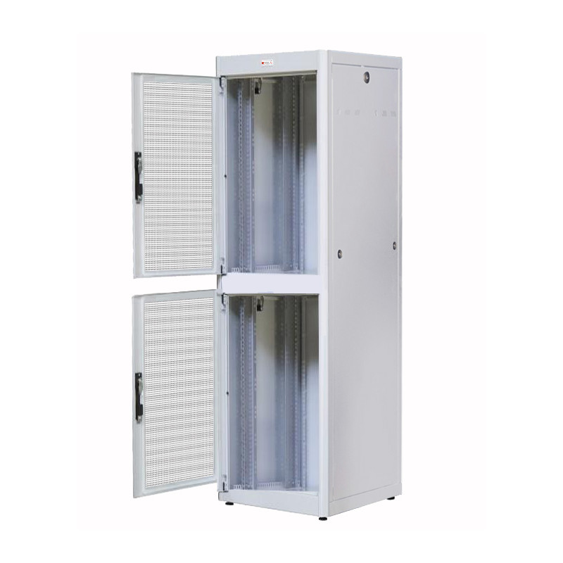 Armadio etsi 21" techly con 2 sezioni 600 porte grigliate grigio