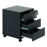 Cassettiera a tre cassetti techly con ruote per scrivania 341 x 350