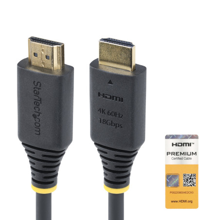 Cavo startech.com hdmi 2.0 4k 60hz/hdr10/arc 1m nero [hdmi2-cable-4k60-1m]